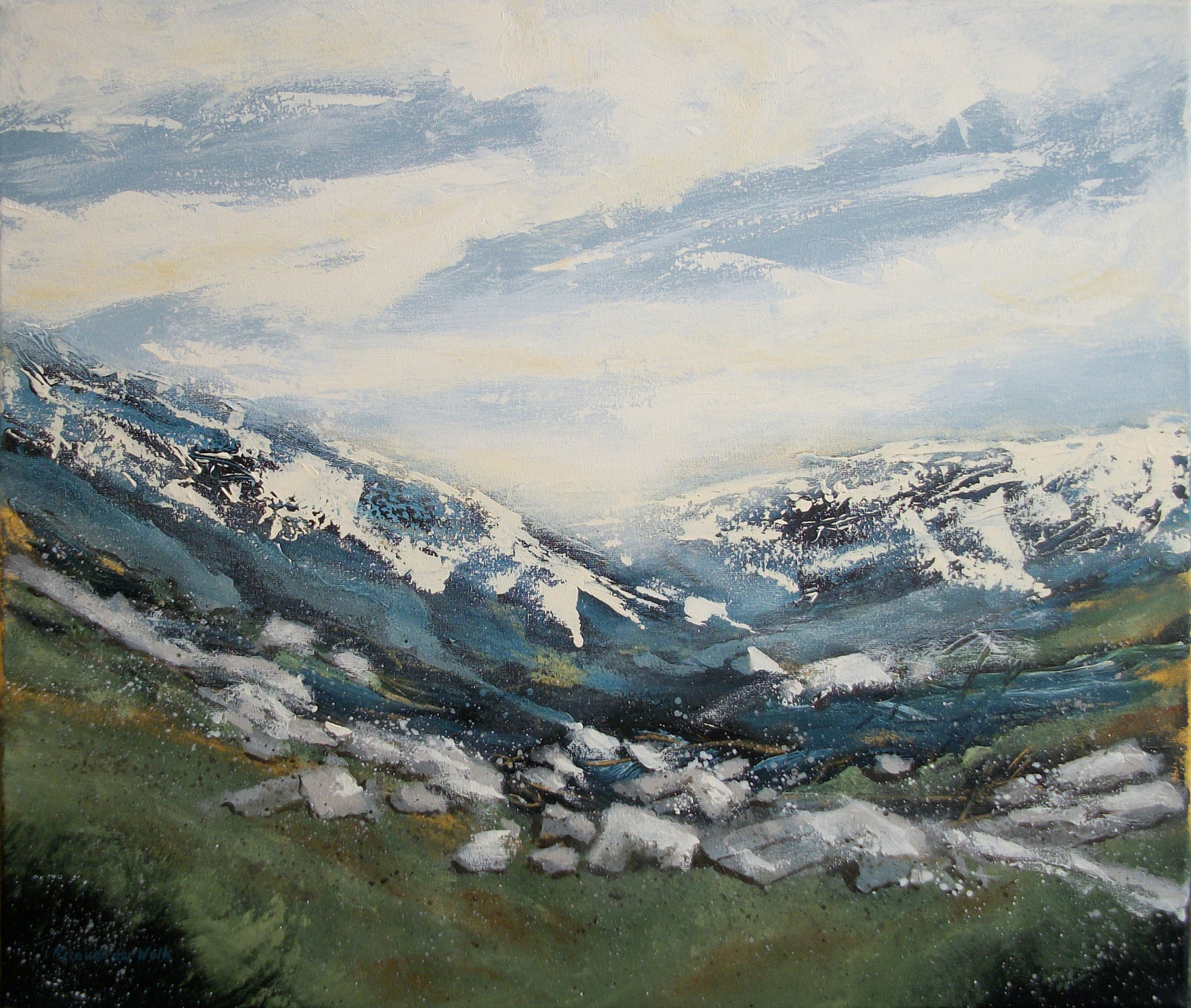 Rocks and snow image