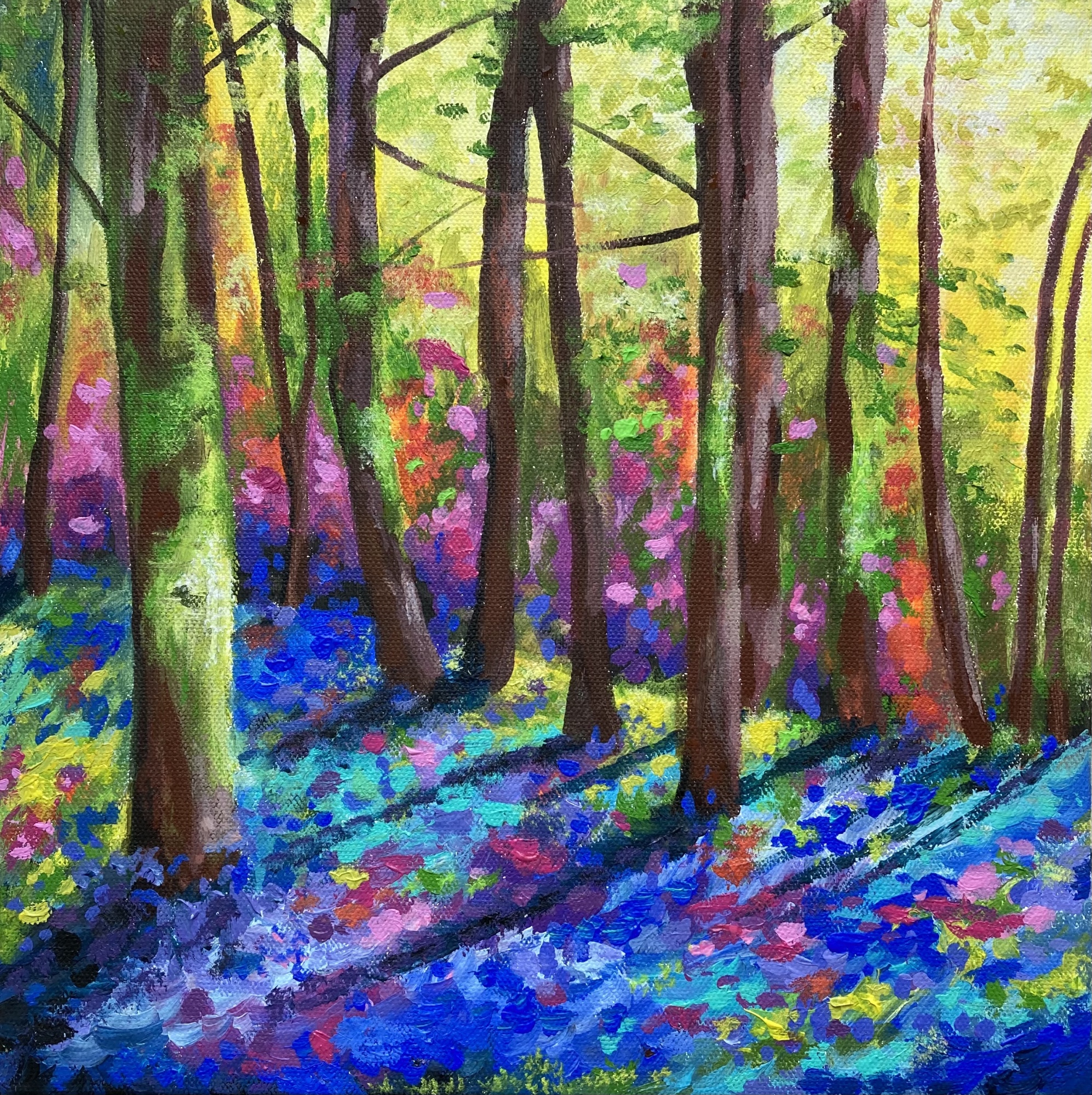 Tree Moss and Bluebells  image
