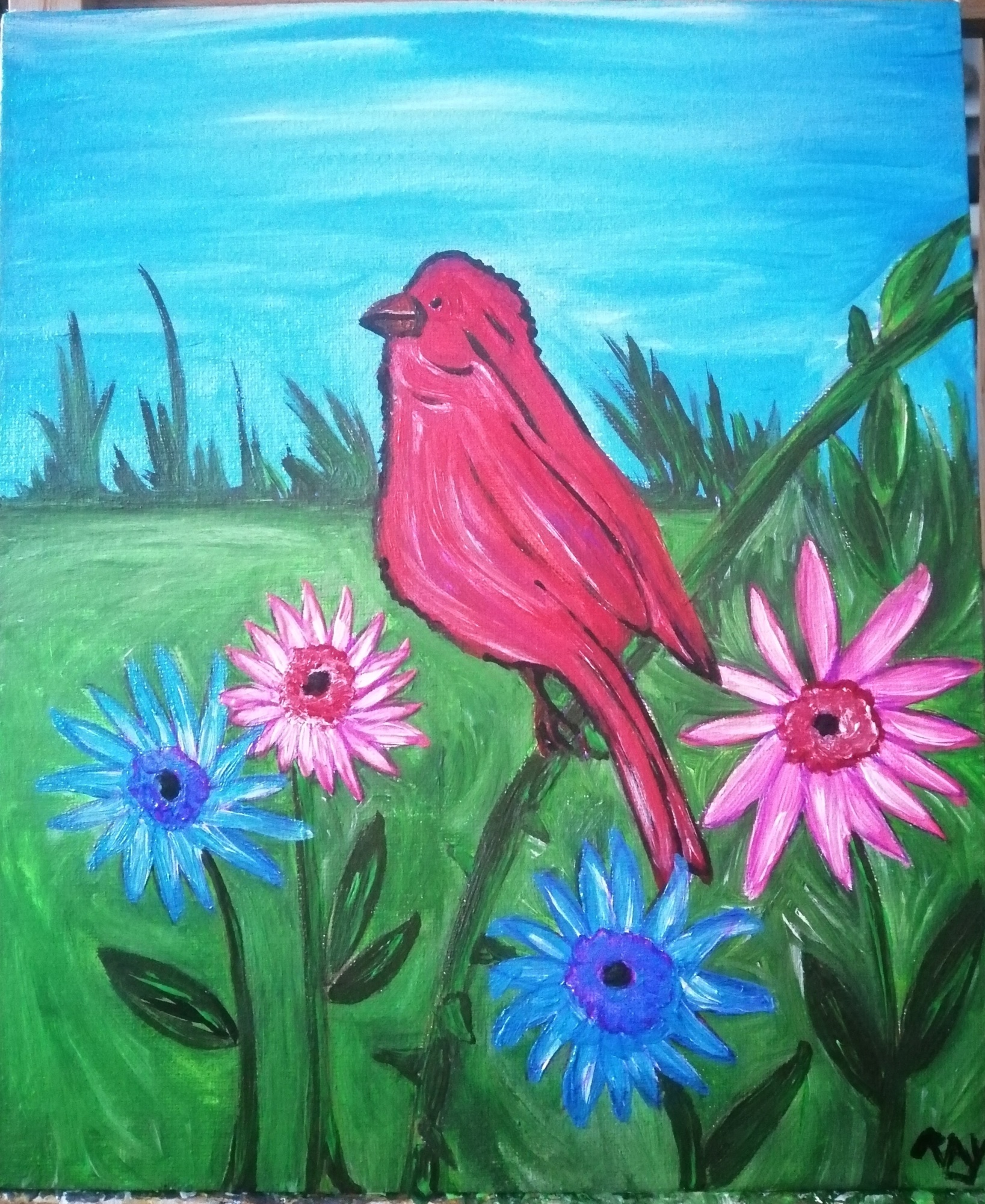 Bird in a meadow  image