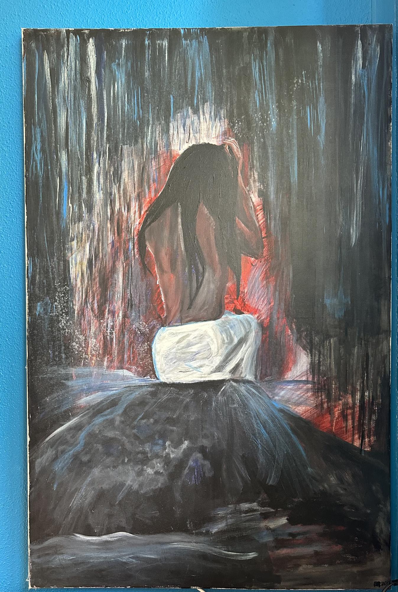 Meisje onder de waterval image