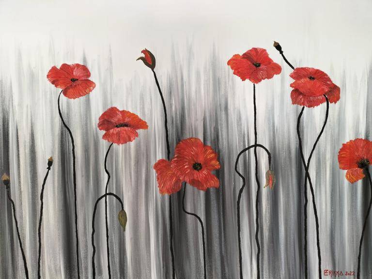Poppies on the battlefield image