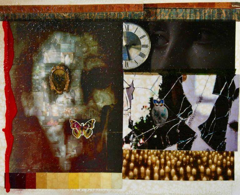 Vanitas Lament Mixed Medium Collage  image