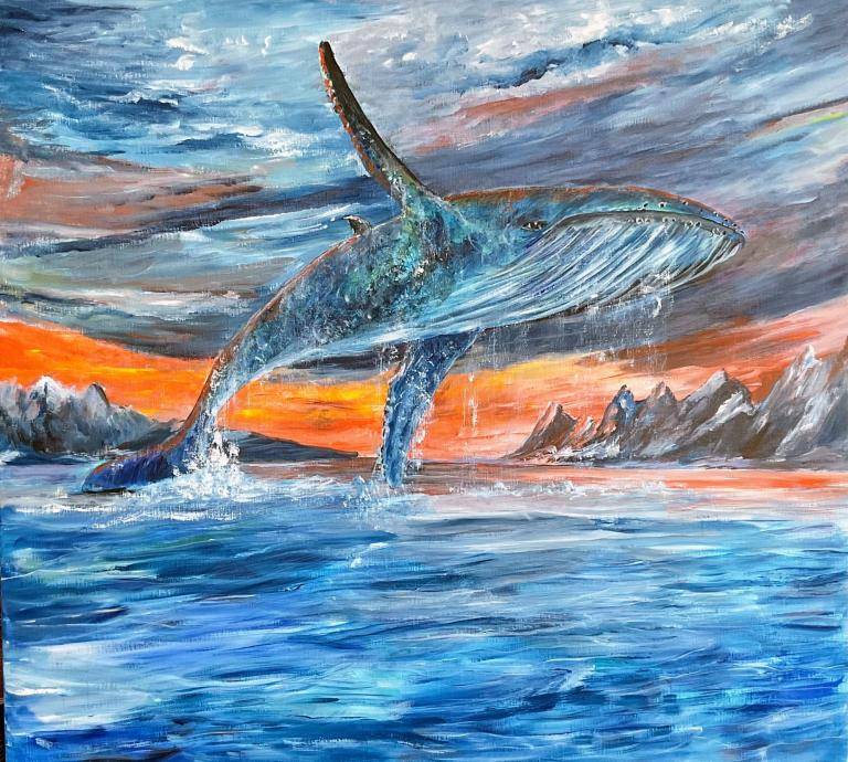 Blue whale dancing image