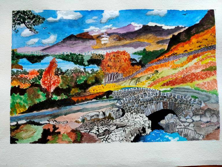 Asness Bridge Watercolour image