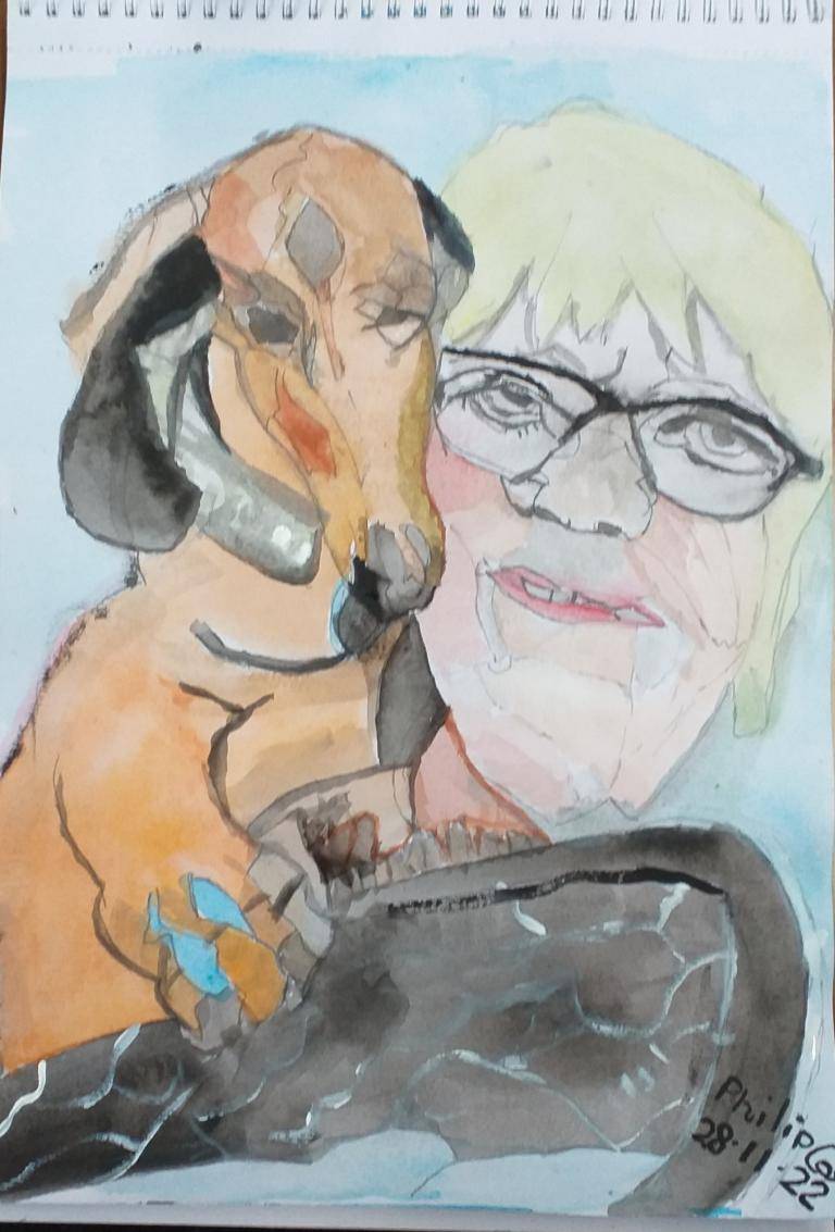 Jenny and dog image