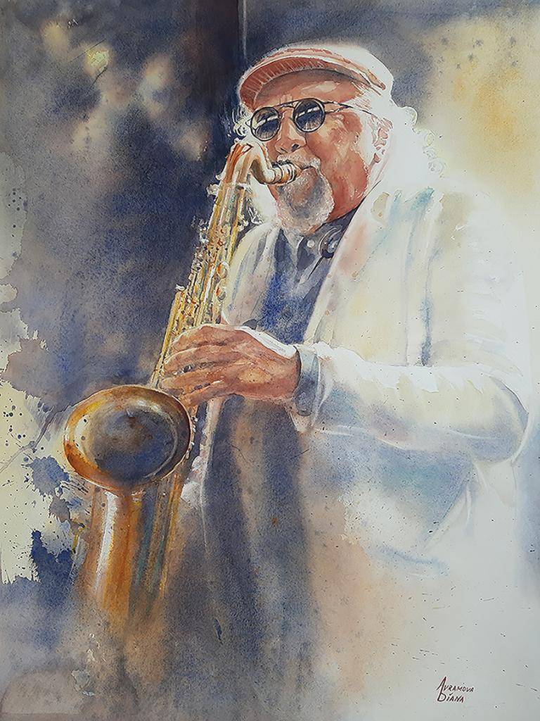 Saxophone musician image
