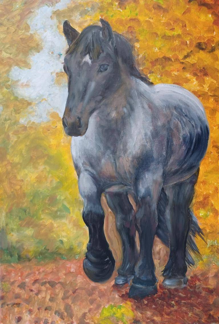 Paard in de herfst image