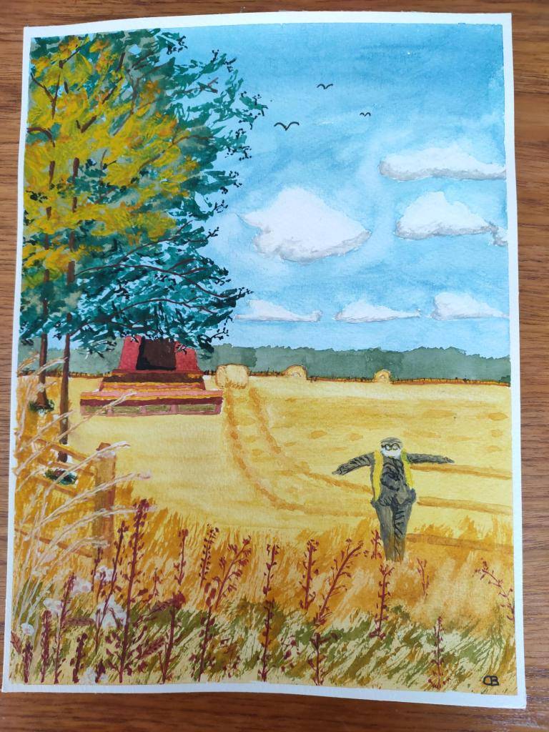 Scarecrow in Wheat Field image