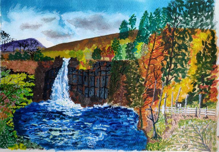 Watercolour Landscape of High Force image