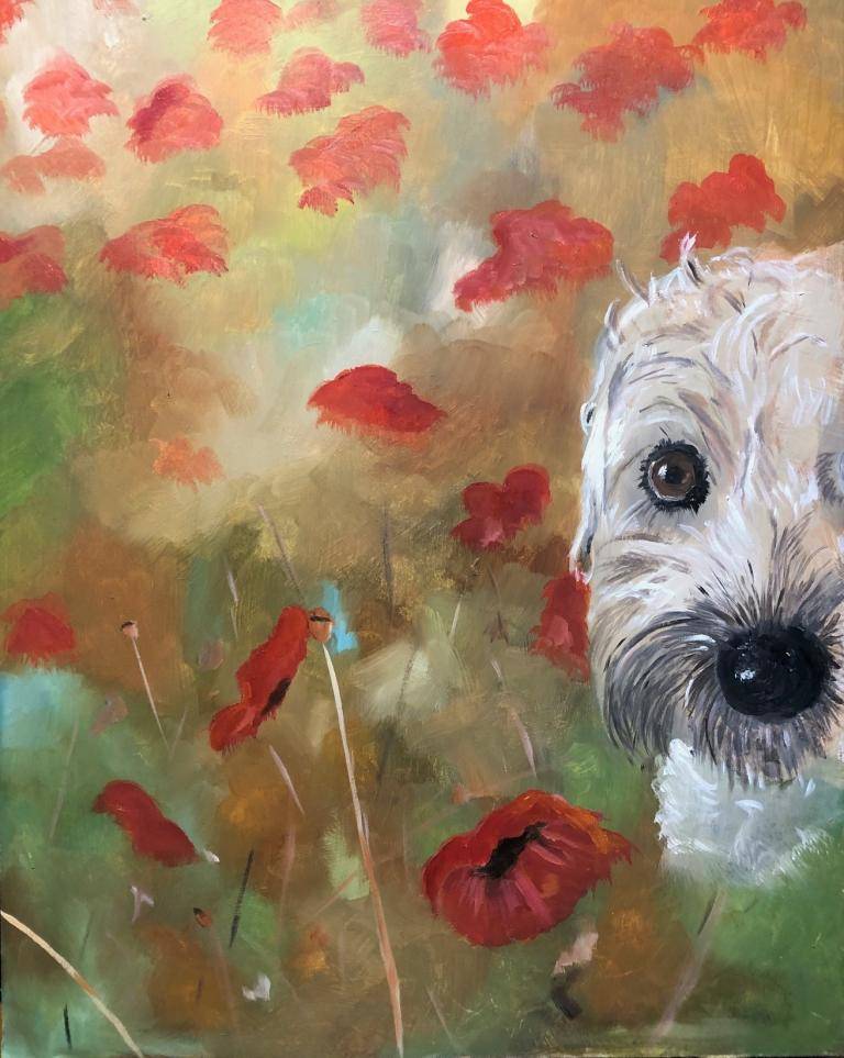Minnie and the poppies image