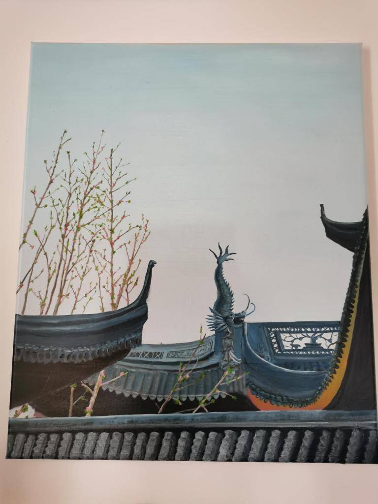 Rooftops of Jade Buddha Temple Shanghai  image