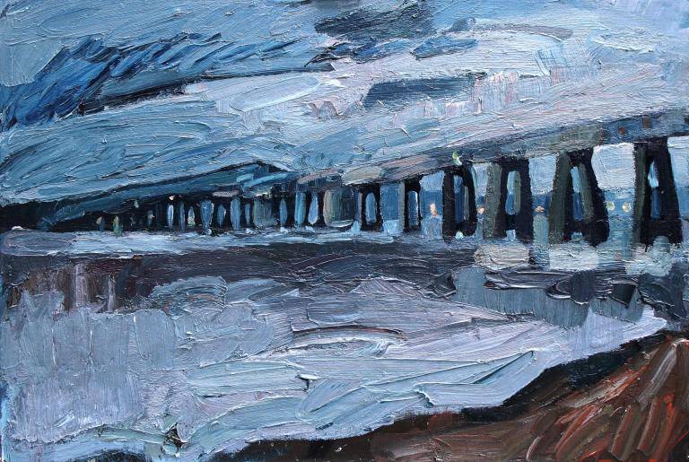 Tay Rail Bridge, January Dusk image