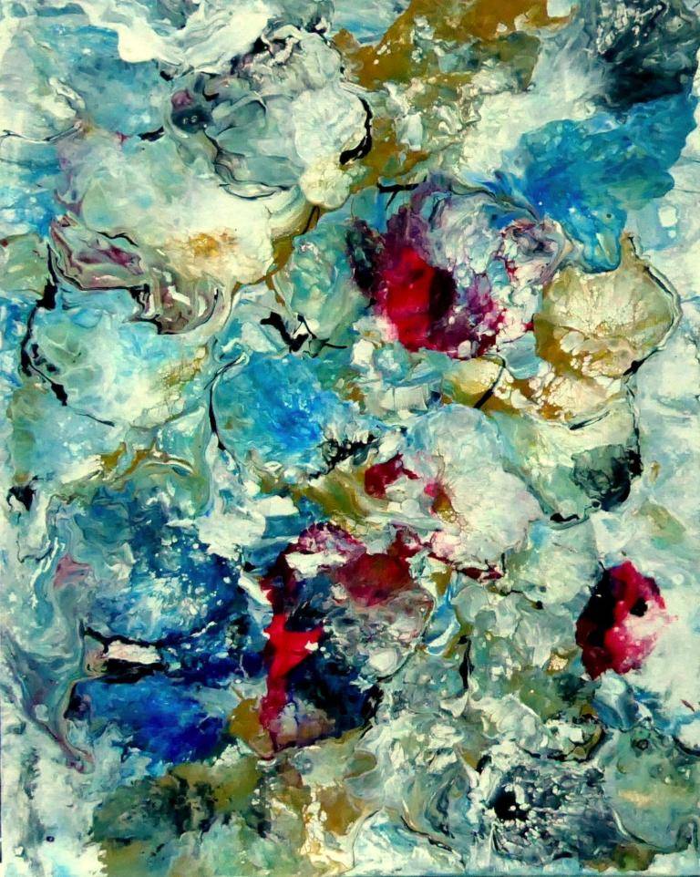 Acrylic pouring 7 (Flowers) image