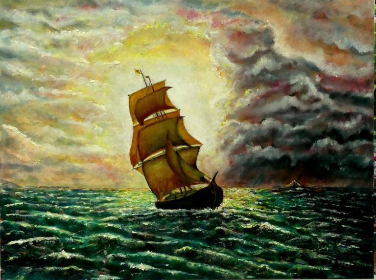 Sailing home image