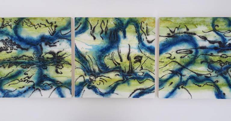 Abstract watercolor , drieluik 2024.01.1,2,3 image