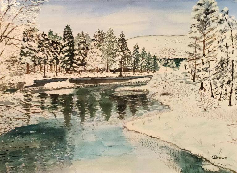 Winter Scene in Glenmore Scotland  image