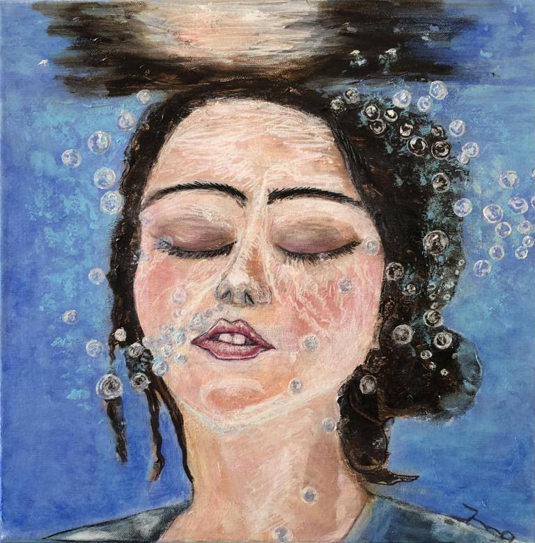 Under water girl image