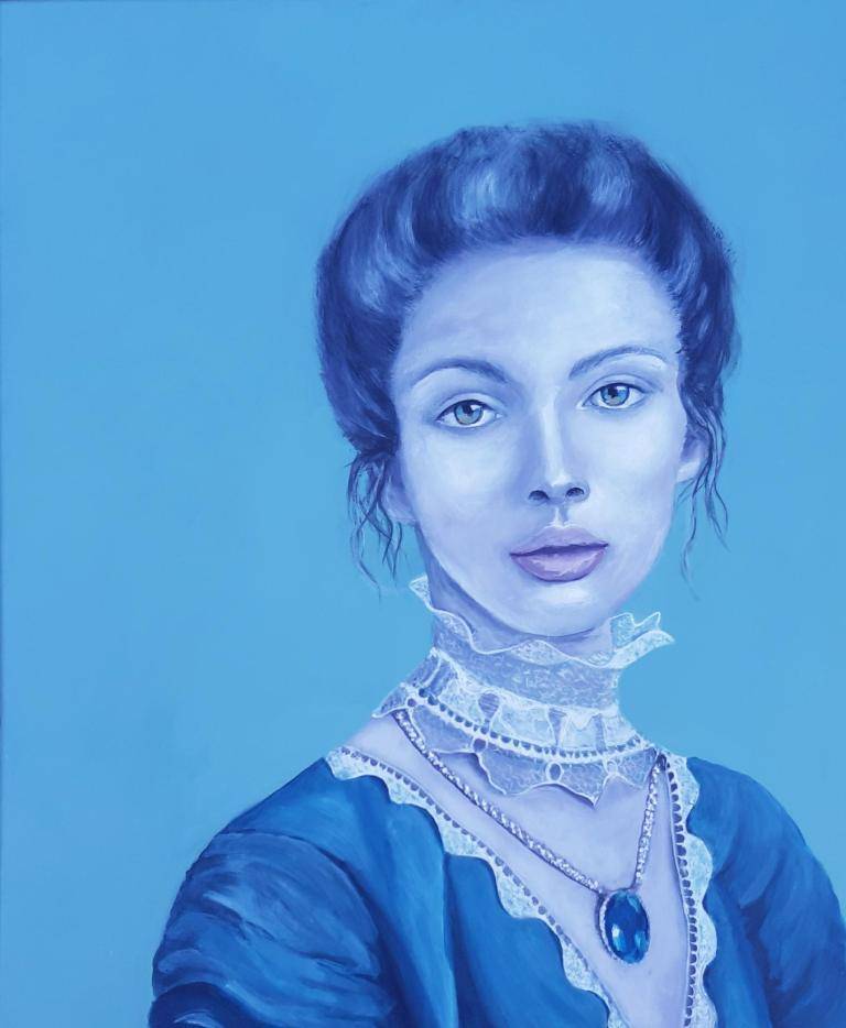 Lady with lace image