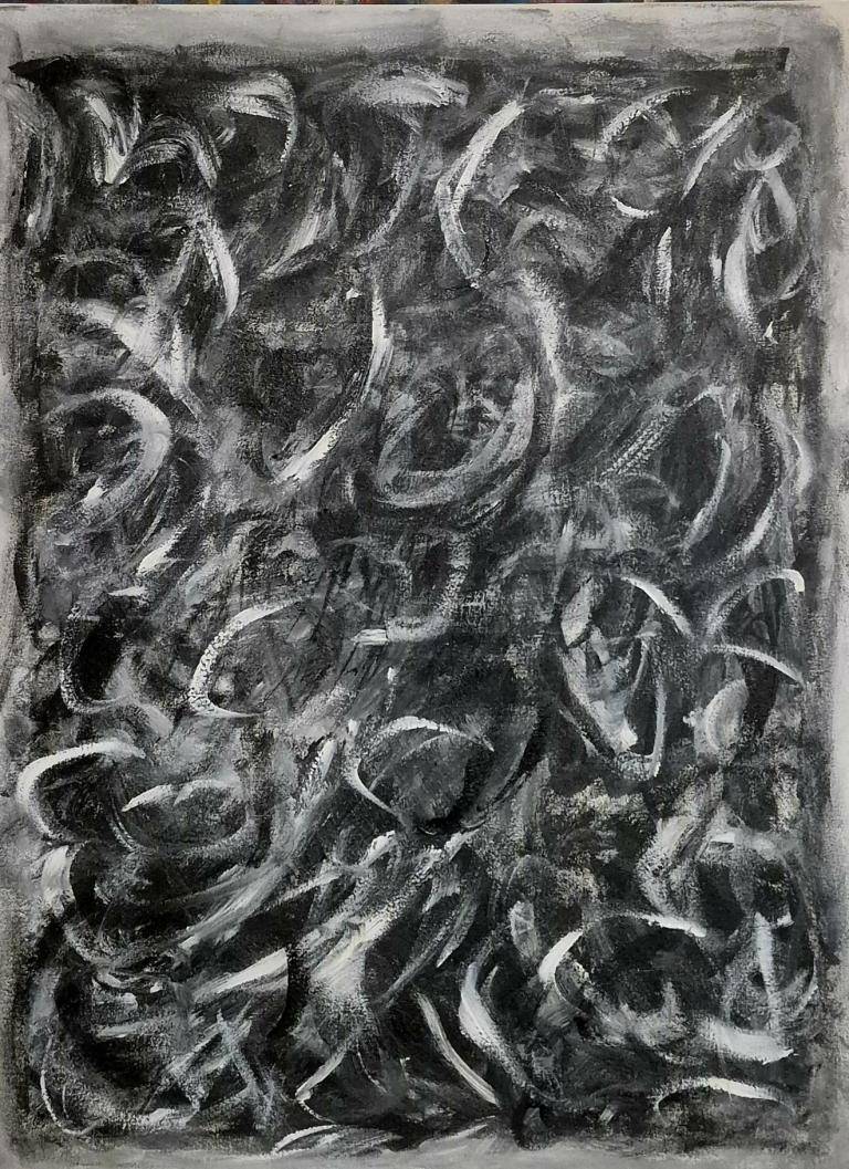 Between black and white  image