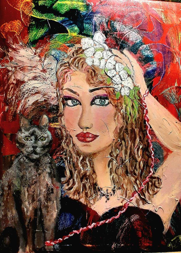 The Girl and her Cat image