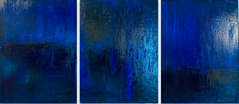 Nos. 1-2-3 Prussian Blue vs. Ultramarine (palette-knife technique). image